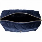 Quiltet toalettmappe large - navy blue thumbnail