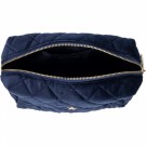 Quiltet toalettmappe large - navy blue thumbnail