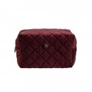 Quiltet toalettmappe small - maroon thumbnail