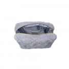 Quiltet toalettmappe small - cool blue thumbnail