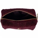 Tweed toalettmappe small - bordeaux thumbnail