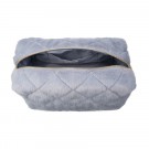 Quiltet toalettmappe large - cool blue thumbnail