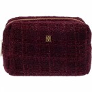 Tweed toalettmappe small - bordeaux thumbnail