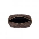 Quiltet toalettmappe small - chocolate brown thumbnail