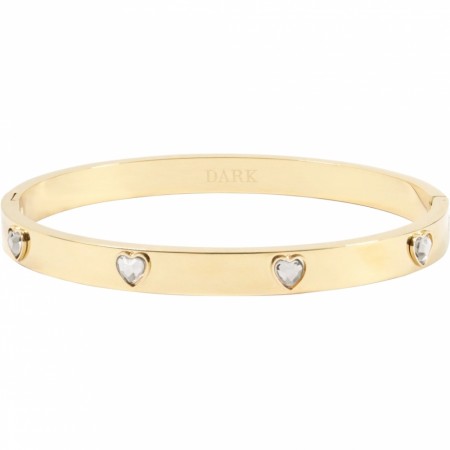 crystal heart bangle