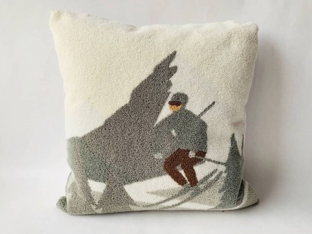 Putetrekk 45x45cm skiløper mann