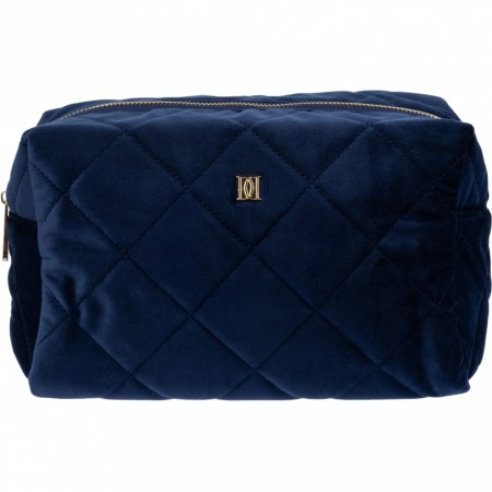 Quiltet toalettmappe large - navy blue