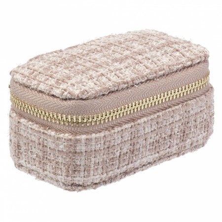 Tweed smykkeskrin micro - warm taupe