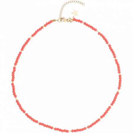  Crystal Bead Necklace 3 mm - orange