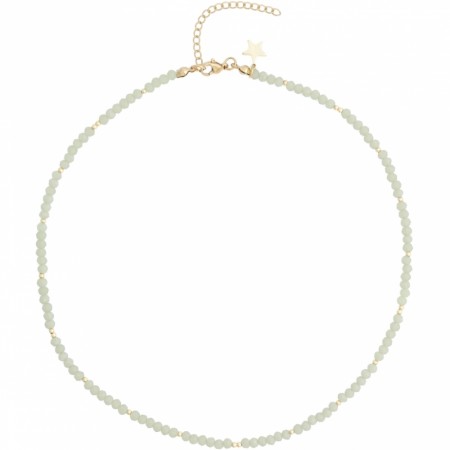  Crystal Bead Necklace 3 mm - ocean green