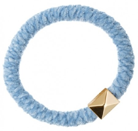 fluffy fat hair tie light blue