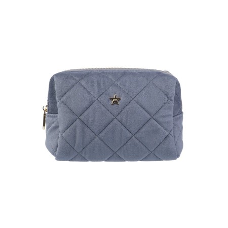 Quiltet toalettmappe small - grisalle blue