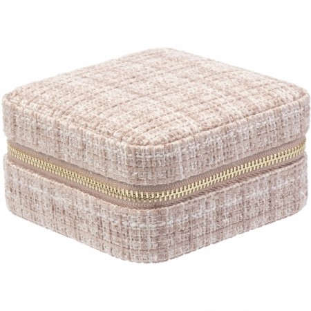 Tweed smykkeskrin mini - warm taupe