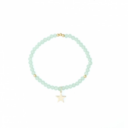 crystal bead bracelet 4 mm - ocean green