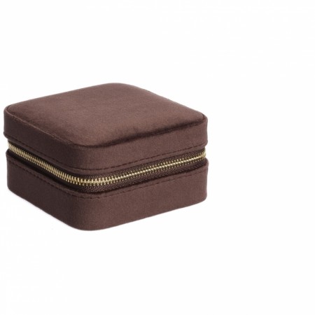 Fløyel smykkeskrin mini - chocolate brown