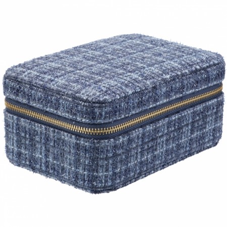 Tweed smykkeskrin - grisalle blue